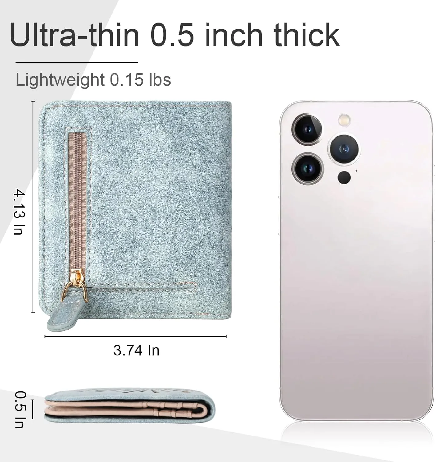 APHISON Womens Wallet, Slim Small Wallet for Women RFID Wallet Women Sunflower Leather ID Credit Card Holder whit Zipper Coin Pocket Bifold Compact Wallet