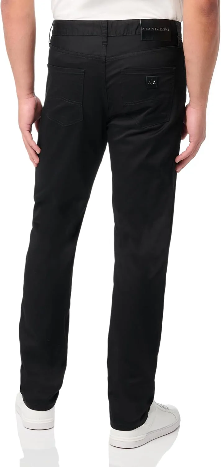 Armani Exchange Men's J13 Slim Fit Stretch Cotton Poly Satin Denim Pants