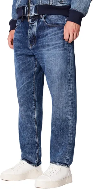 Armani Exchange Men's J82 Loose Tapered Non Stretch Cotton Limited Milano Edition Denim Pants