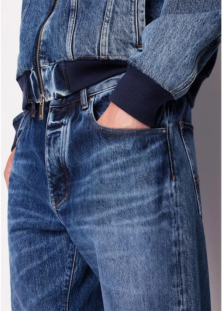 Armani Exchange Men's J82 Loose Tapered Non Stretch Cotton Limited Milano Edition Denim Pants