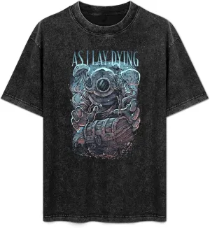 As I Lay Dying Poster Art Washed Round Neck Men Women Tee Shirt