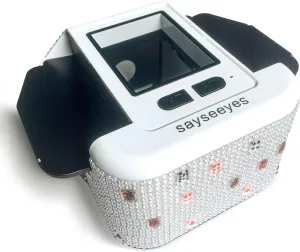 Automatic Card Shuffler Electric Shuffling Machine with Shiny Rhinstones, Rechargeable Portable Shuffler Machine for Poker, UNO, Blackjack, Skip-Bo, Phase 10 for 1-2 Decks