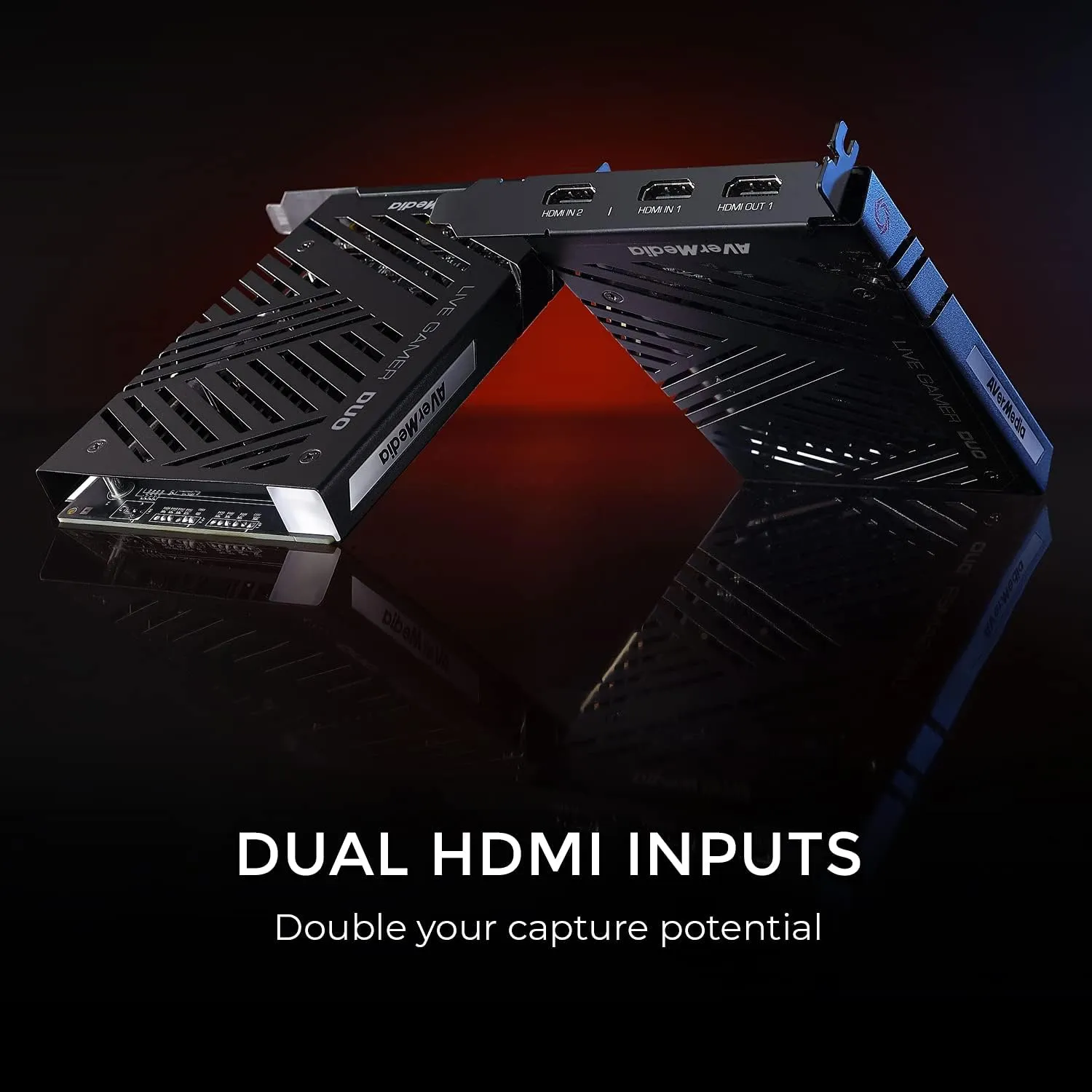 AVerMedia Live Gamer Duo. Dual HDMI 1080p PCIe Video Capture Card, Stream with 4k60 HDR and FHD 240fps Pass-Through, Work with DSLR, Xbox Series x/s, PS5, Nintendo Switch, Windows 11 (GC570D)