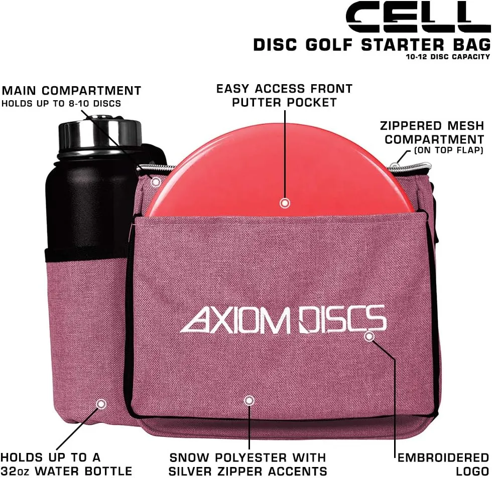 Axiom Discs Cell Disc Golf Starter Bag (Choose Your Favorite Color)