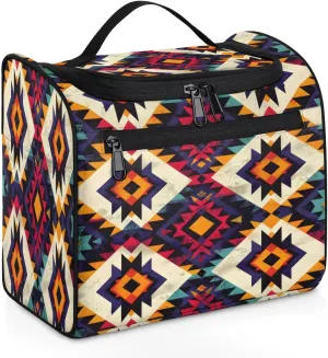 Aztec Toiletry Bag for Women and Men, Hanging Travel Makeup Bag, Western Boho Travel Toiletry Organizer Bag, Makeup Organizer Bag for Cosmetics