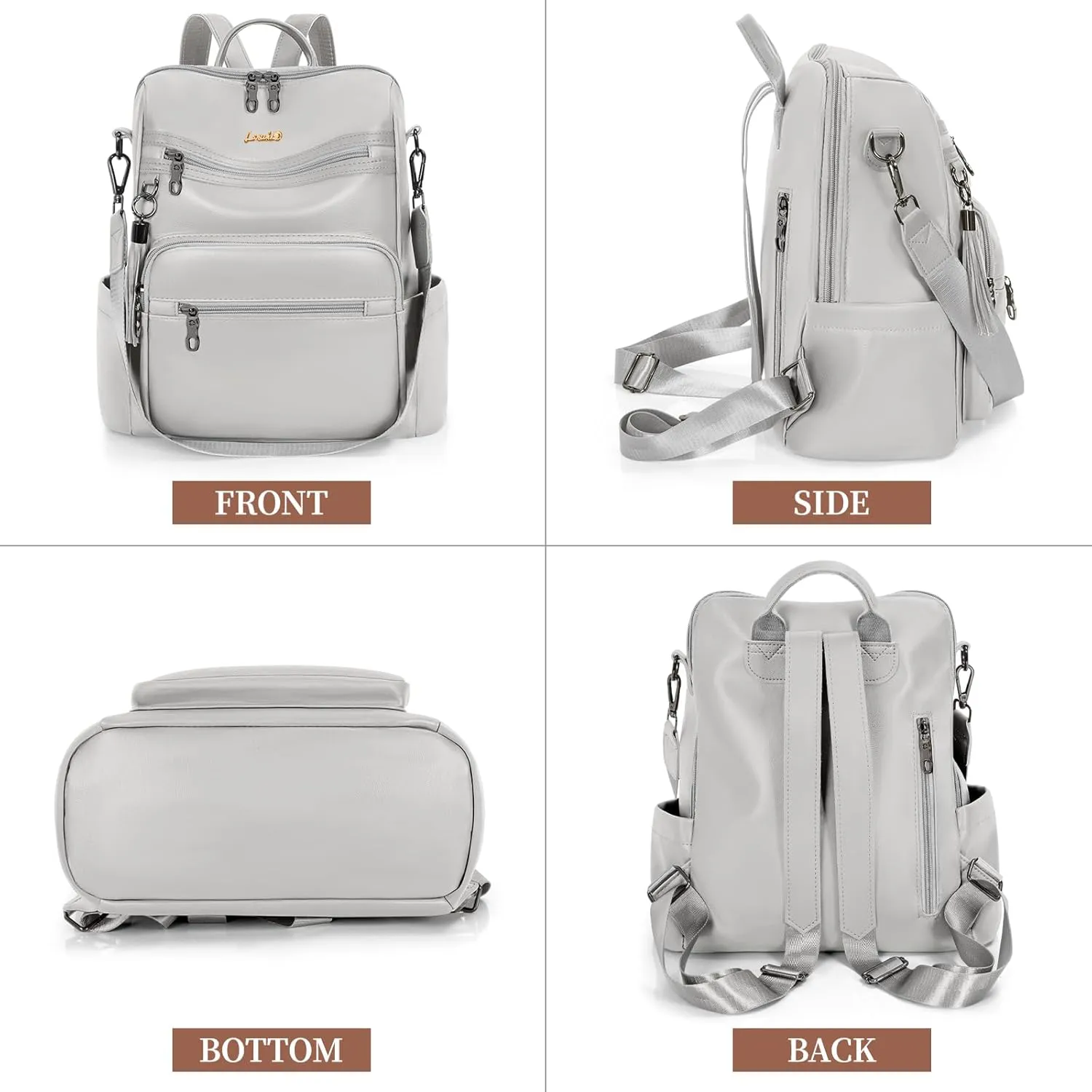 Backpack Purse for Women Travel Convertible Shoulder Tassel Bag Ladies Work Travel Handbags