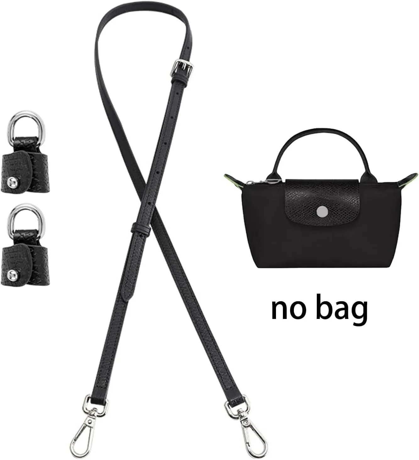 Bag Leather Strap Replacement Crossbody Shoulder Straps for Longchamp Le Pliage Mini Pouch