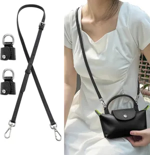 Bag Leather Strap Replacement Crossbody Shoulder Straps for Longchamp Le Pliage Mini Pouch
