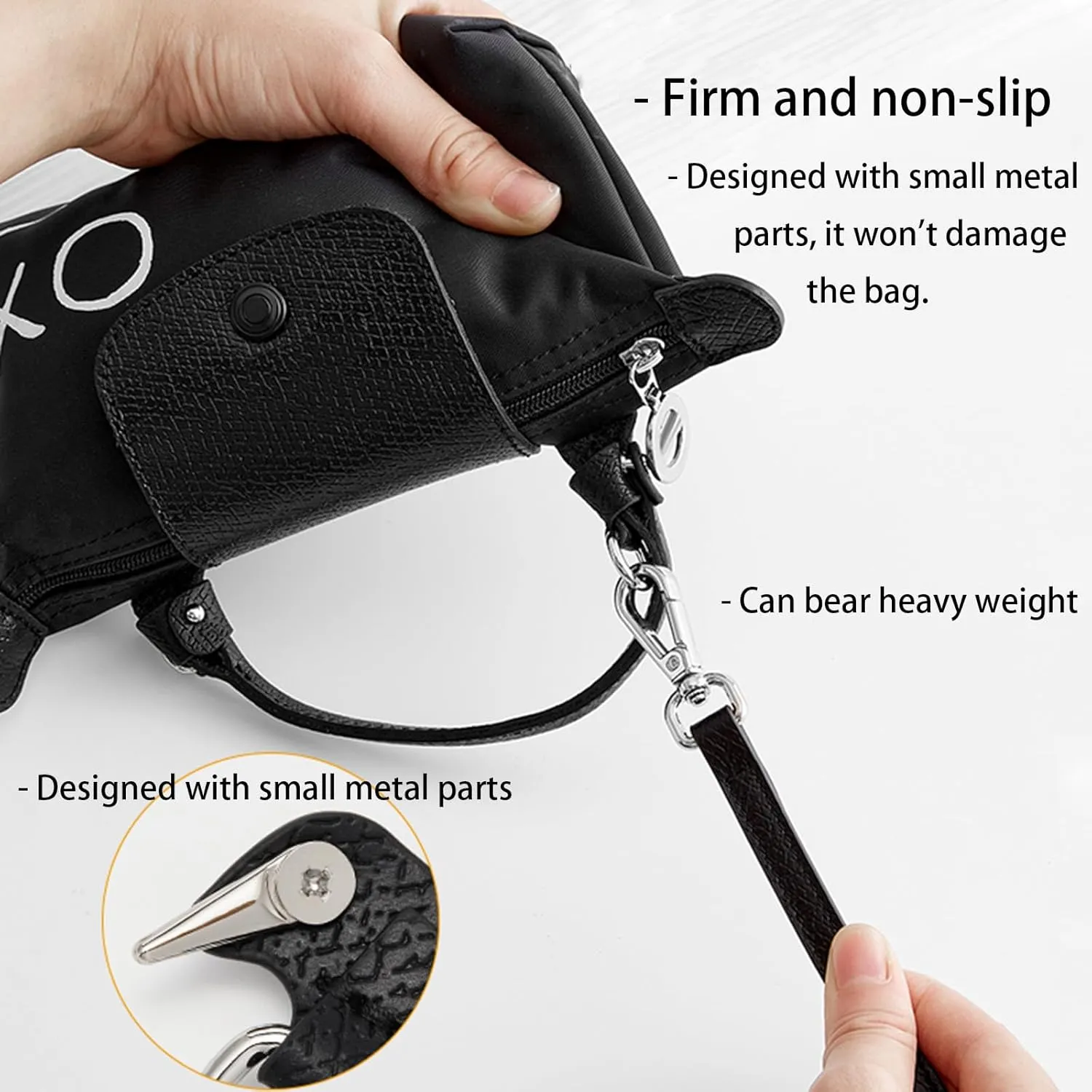 Bag Leather Strap Replacement Crossbody Shoulder Straps for Longchamp Le Pliage Mini Pouch