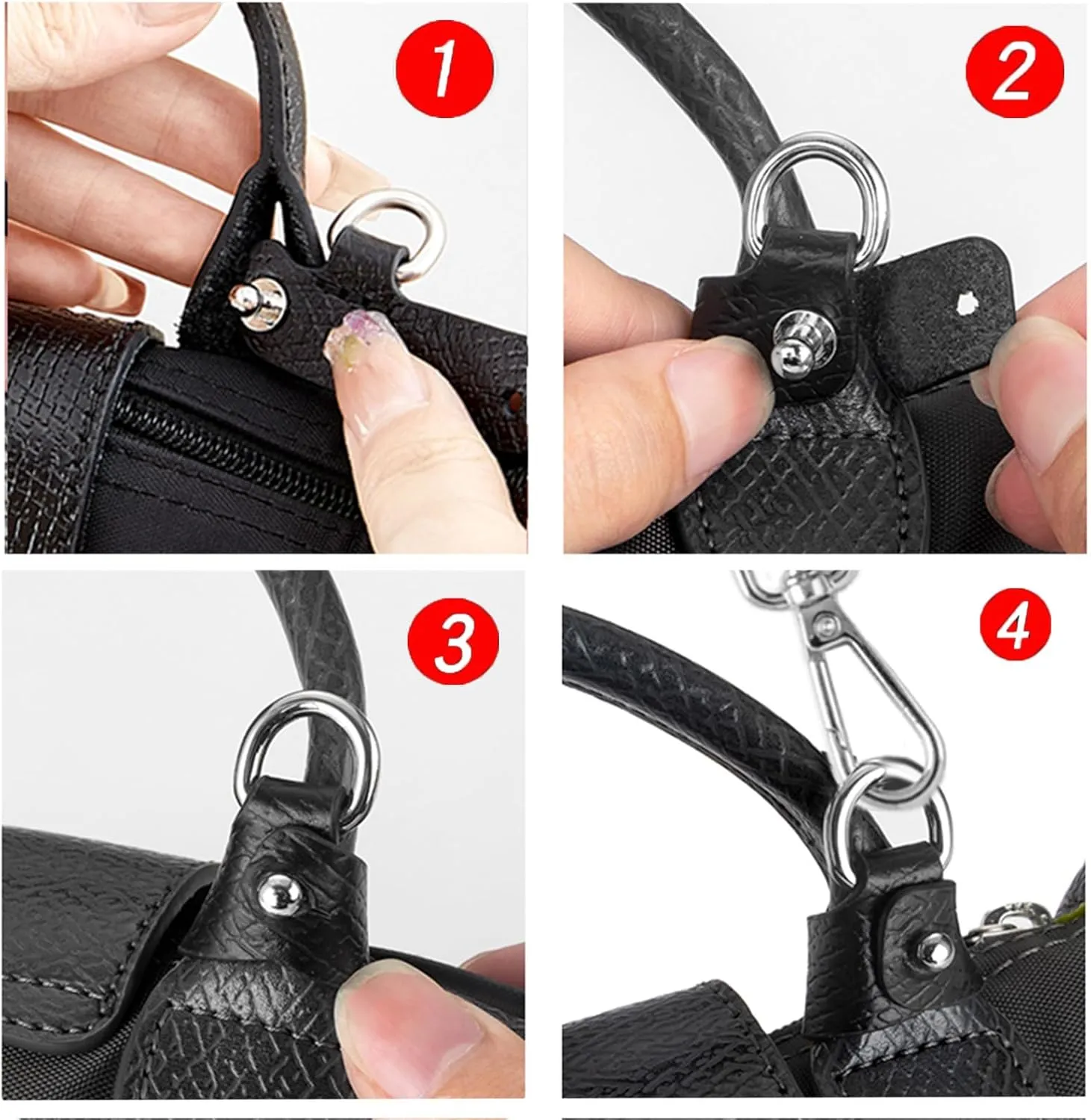 Bag Leather Strap Replacement Crossbody Shoulder Straps for Longchamp Le Pliage Mini Pouch