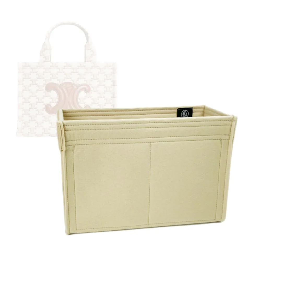 Bag Organizer for Celine Small Cabas Thais Bag - Premium Felt Purse Handbag Insert Liner Shaper (Handmade) Soft Structure Support