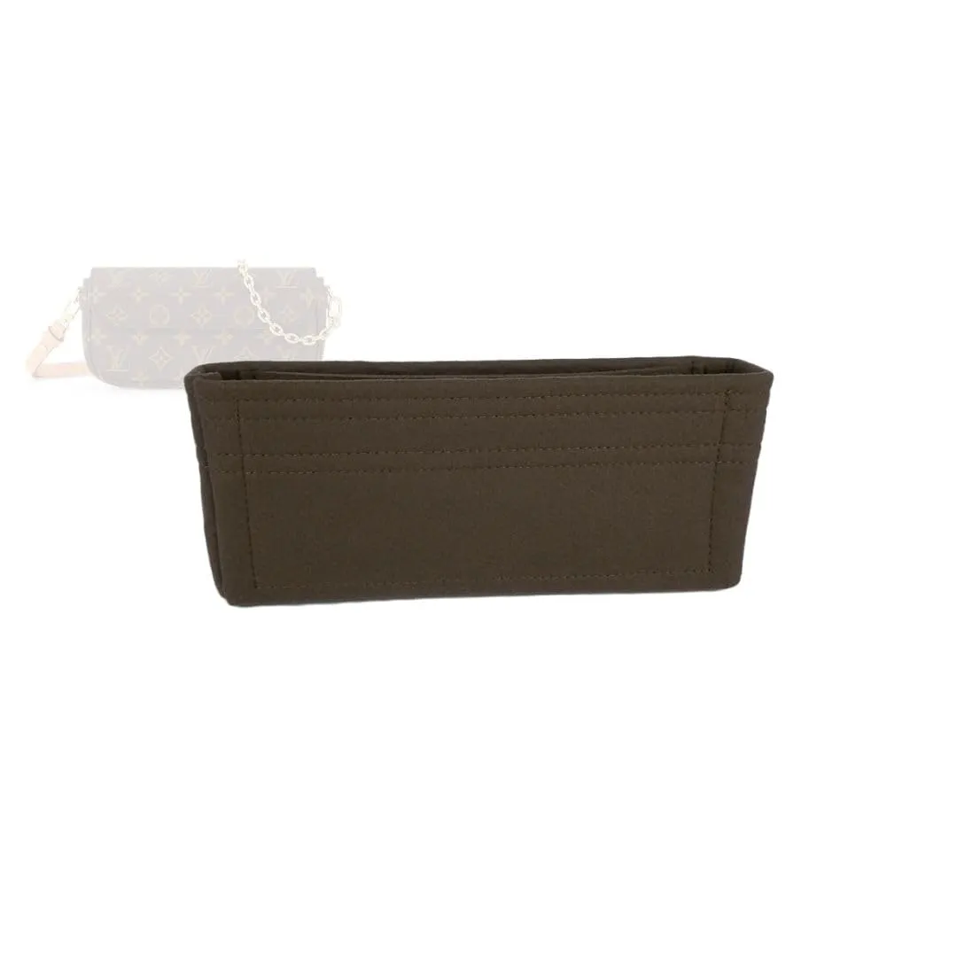 Bag Organizer for Louis Vuitton LV Wallet on Chain Ivy Bag - Premium Felt Purse Handbag Insert Liner Shaper (Handmade) Soft Structure Support (20 Color Options)