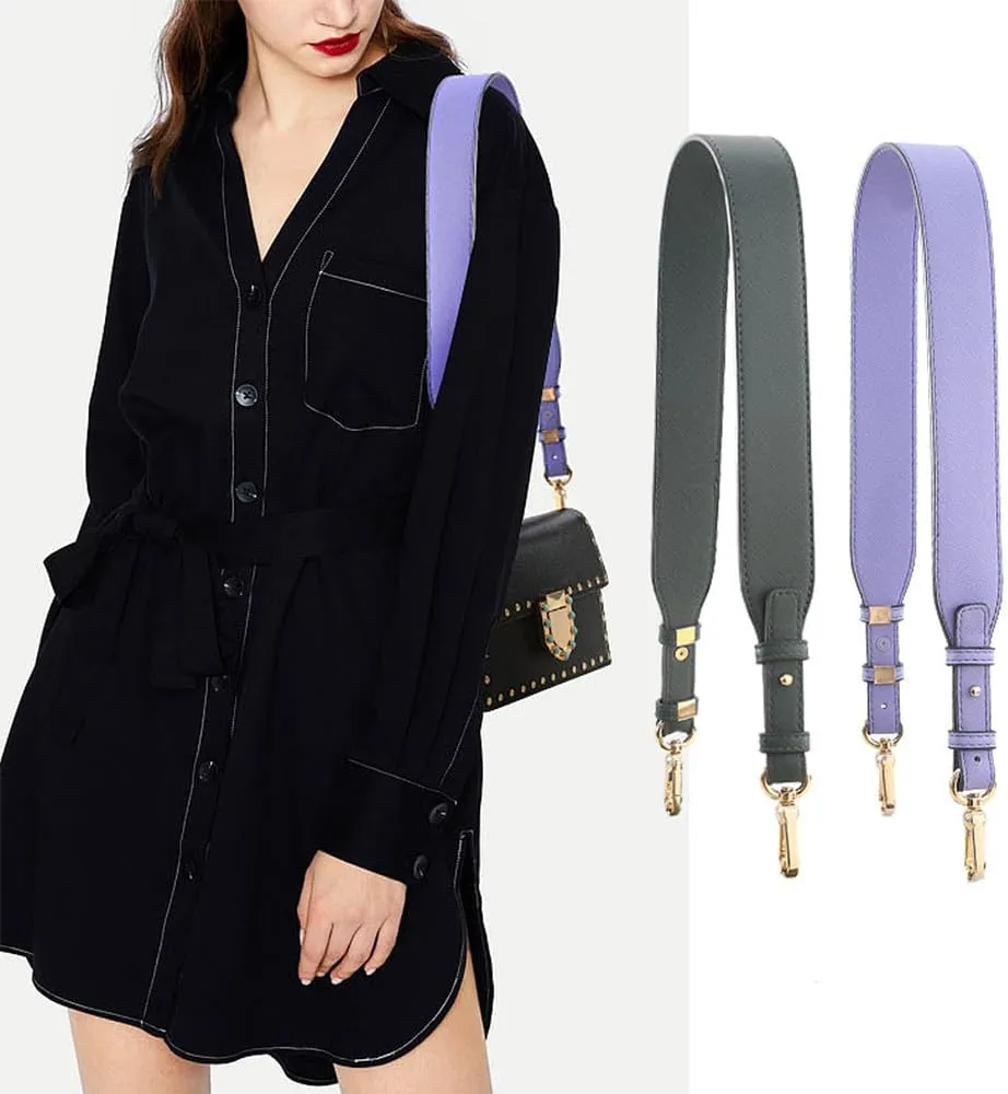 Bag Strap-Replacement Crossbody Bag Purse Faux Leather-Strap Shoulder Adjustable Replacement-Strap for Handbag Brown