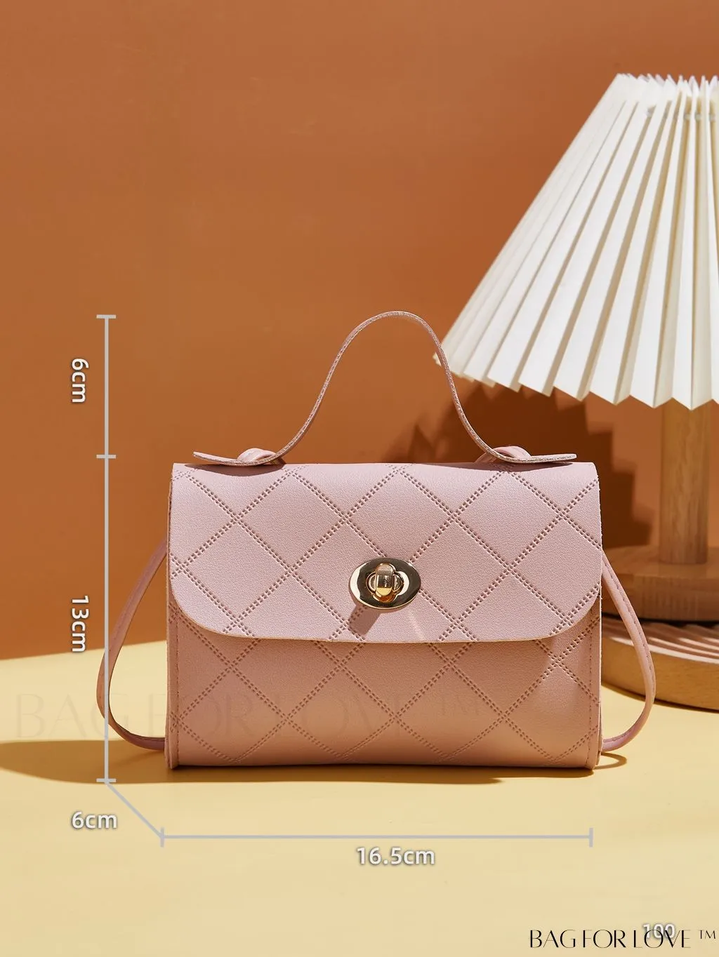 BagForLove - Chic Embossed Twist Lock Satchel Bag - Womens Minimalist Crossbody Purse