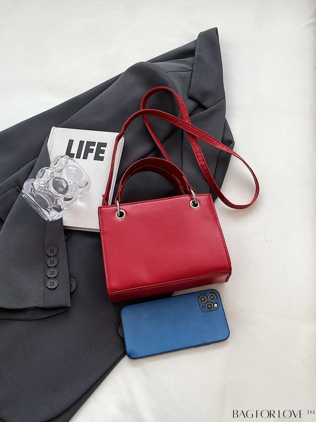 BagForLove - Minimalist Chic Tote: Solid Color & Timeless Style