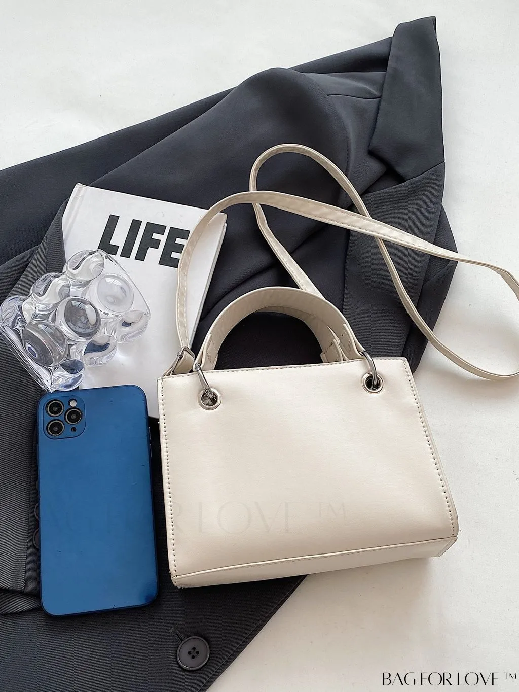 BagForLove - Minimalist Chic Tote: Solid Color & Timeless Style