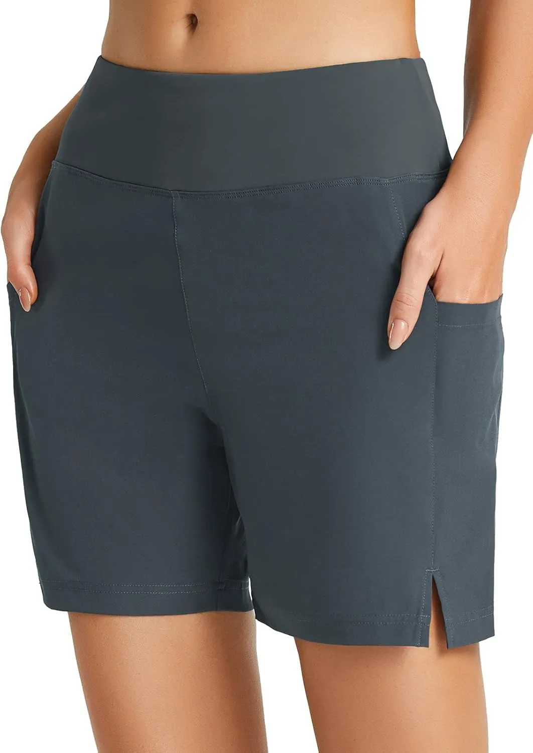 baleaf Women's 3''/ 5"/ 7" Quick Dry High Waisted Swim Board Shorts UPF 50  Swimsuit Bottom Trunks with Liner