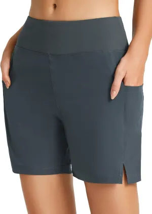 baleaf Women's 3''/ 5"/ 7" Quick Dry High Waisted Swim Board Shorts UPF 50  Swimsuit Bottom Trunks with Liner