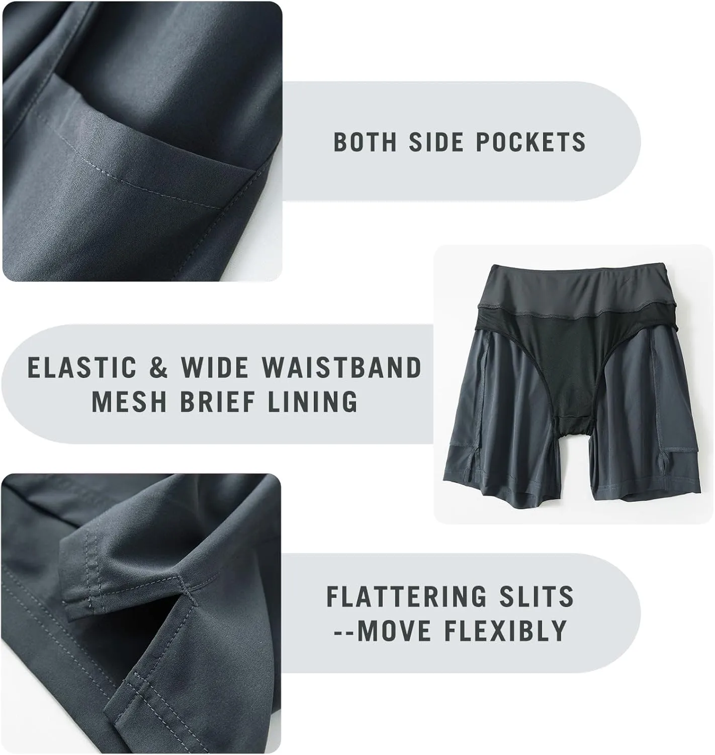 baleaf Women's 3''/ 5"/ 7" Quick Dry High Waisted Swim Board Shorts UPF 50  Swimsuit Bottom Trunks with Liner