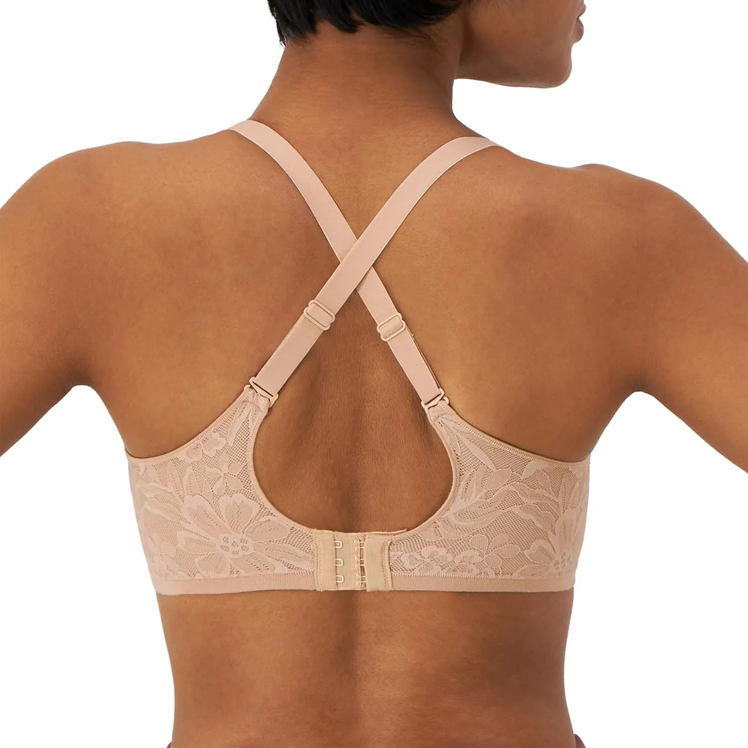 Bali Women's Breathe Lace Underwire Bra, Breathable 2-Ply Modal Bra, Convertible Straps