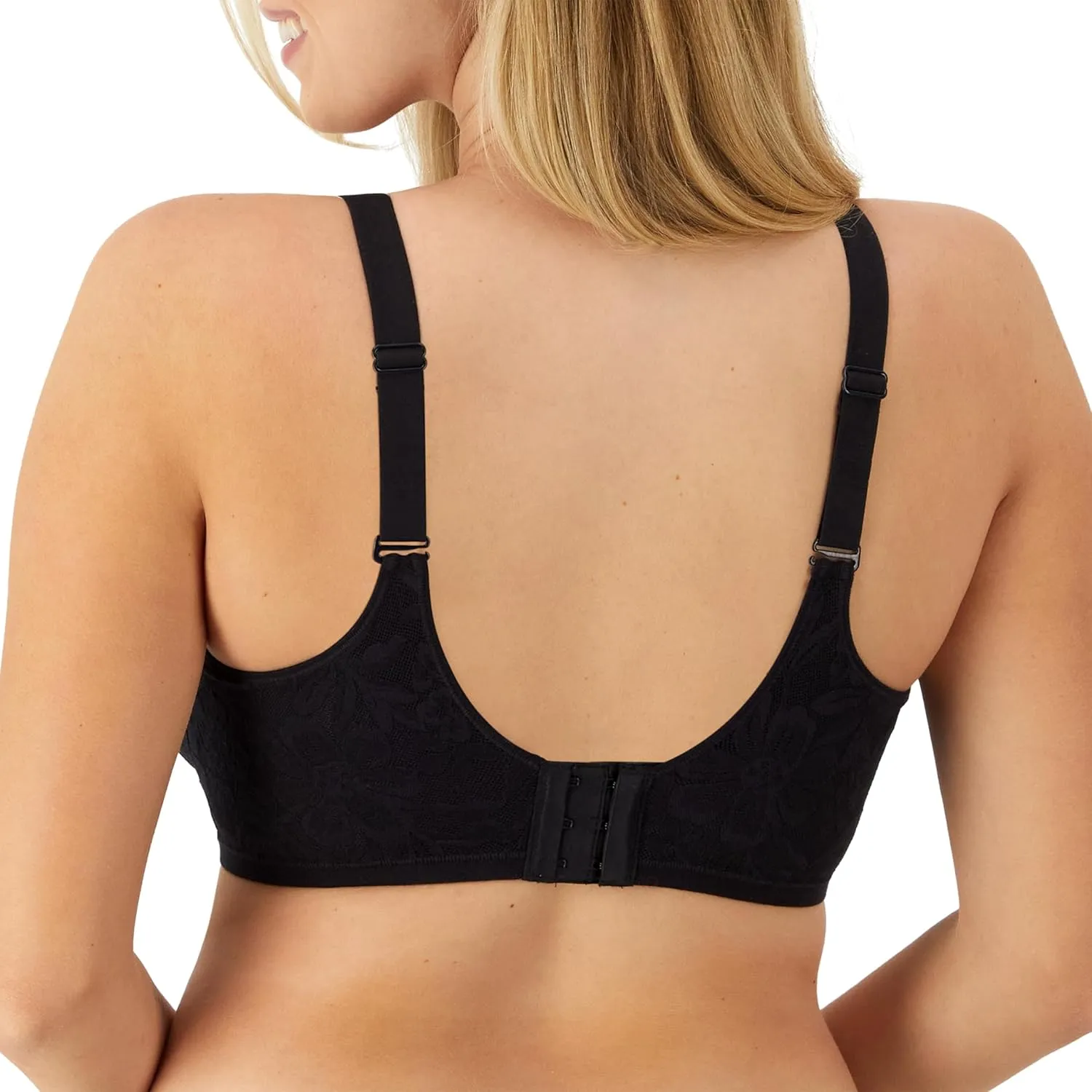 Bali Women's Breathe Lace Underwire Bra, Breathable 2-Ply Modal Bra, Convertible Straps