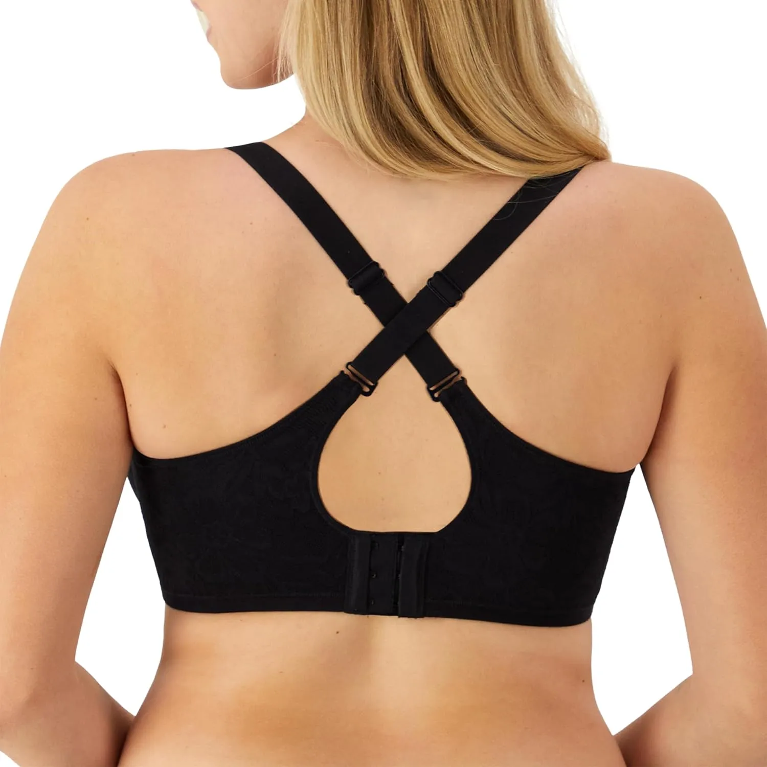 Bali Women's Breathe Lace Underwire Bra, Breathable 2-Ply Modal Bra, Convertible Straps