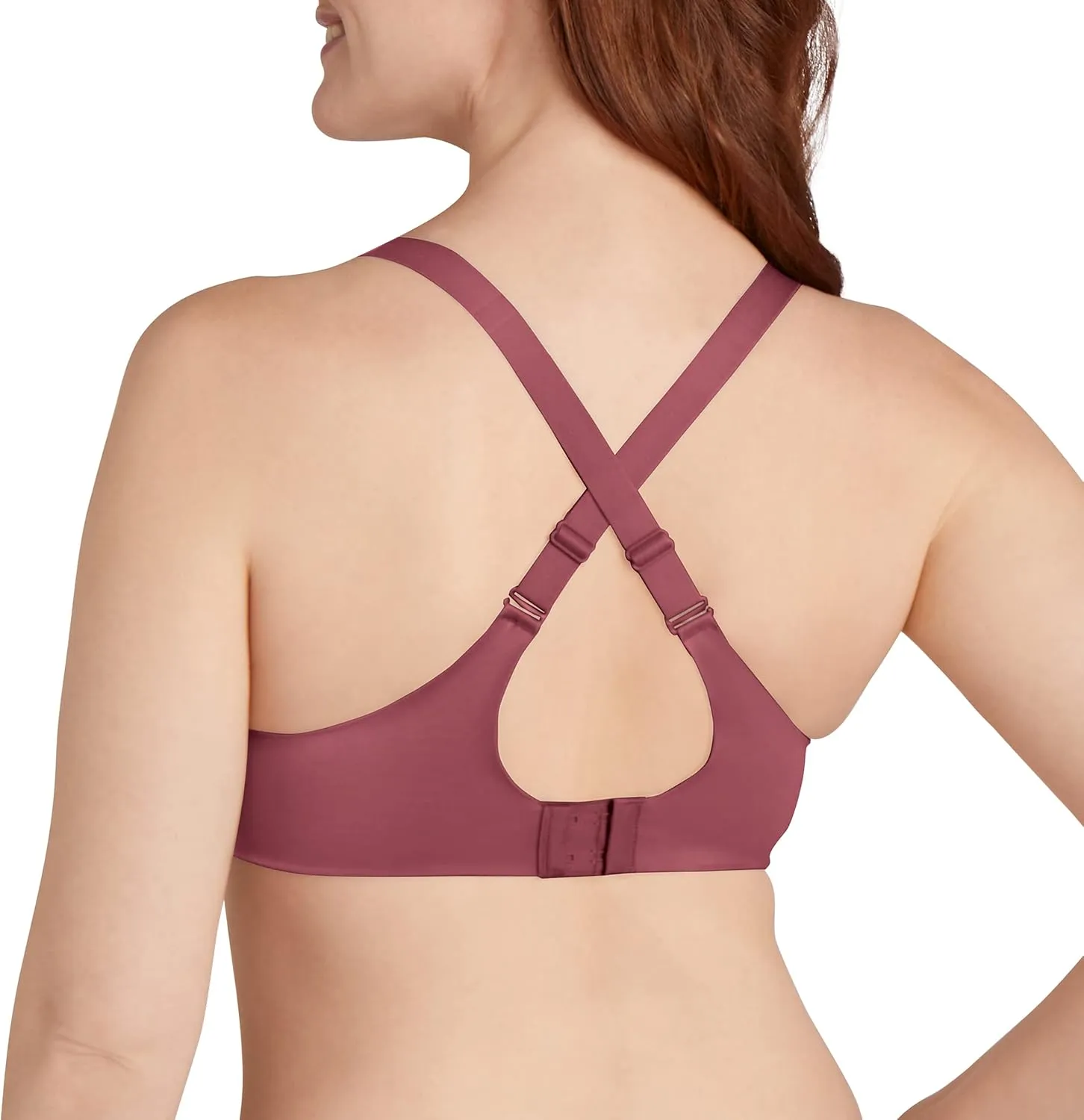 Bali Women's Comfort Revolution Wireless Bra, Soft Touch Convertible T-Shirt Bra, Full Coverage