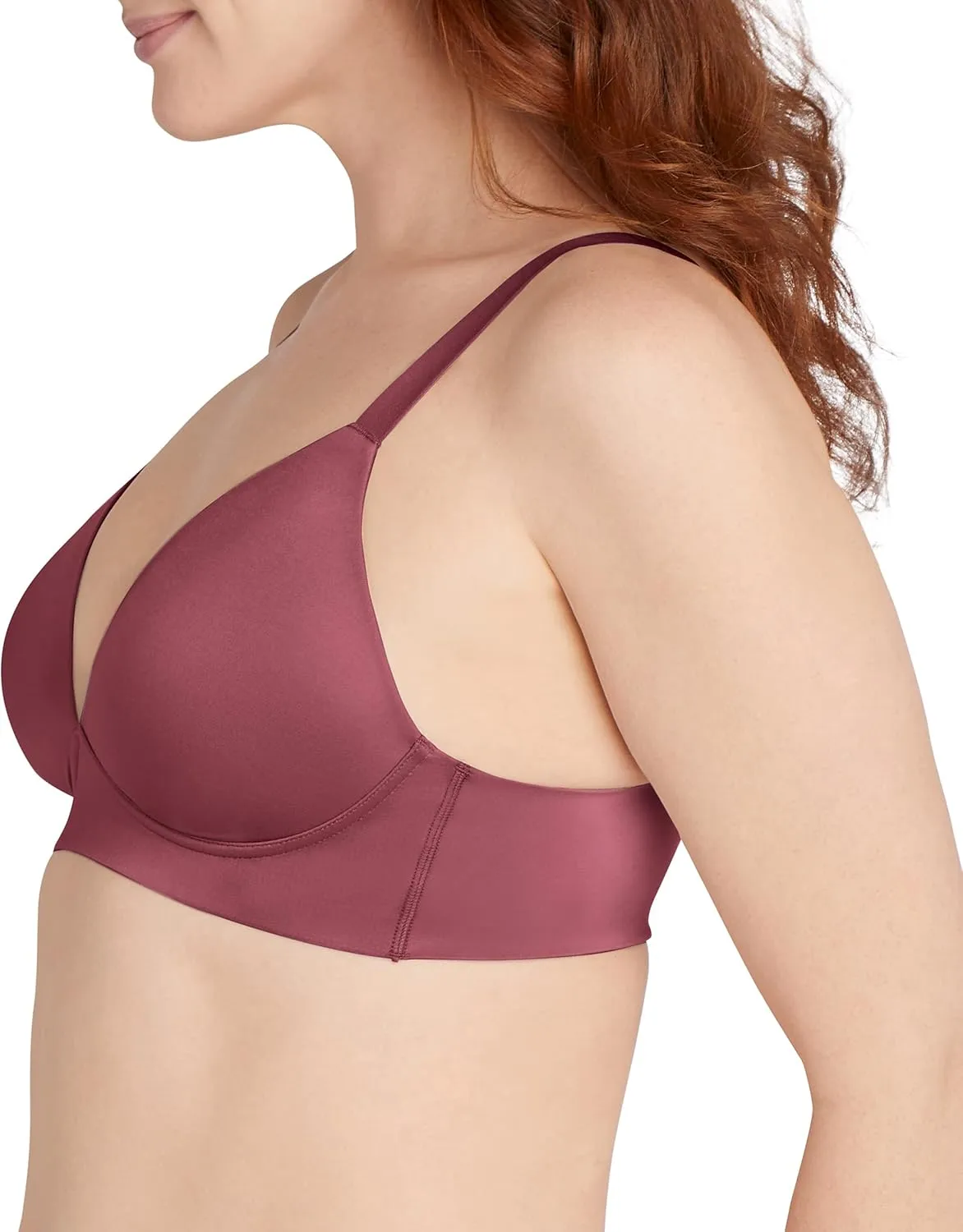 Bali Women's Comfort Revolution Wireless Bra, Soft Touch Convertible T-Shirt Bra, Full Coverage