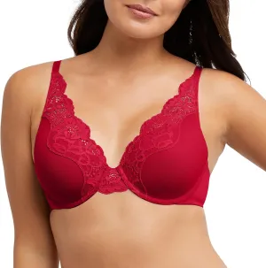 Bali Women's Lace Underwire Bra, One Smooth U Comfort Stretch Full-Coverage Convertible Bra