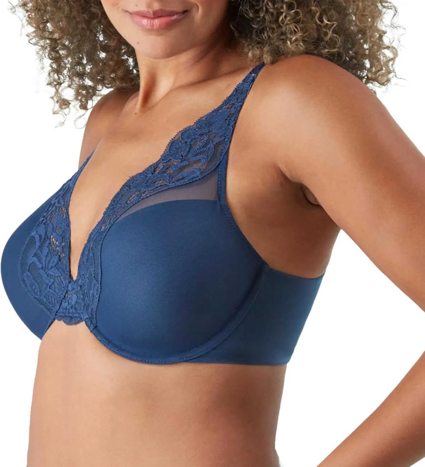 Bali Women's Lace Underwire, One Smooth U Comfort Stretch Full-Coverage Convertible Bra