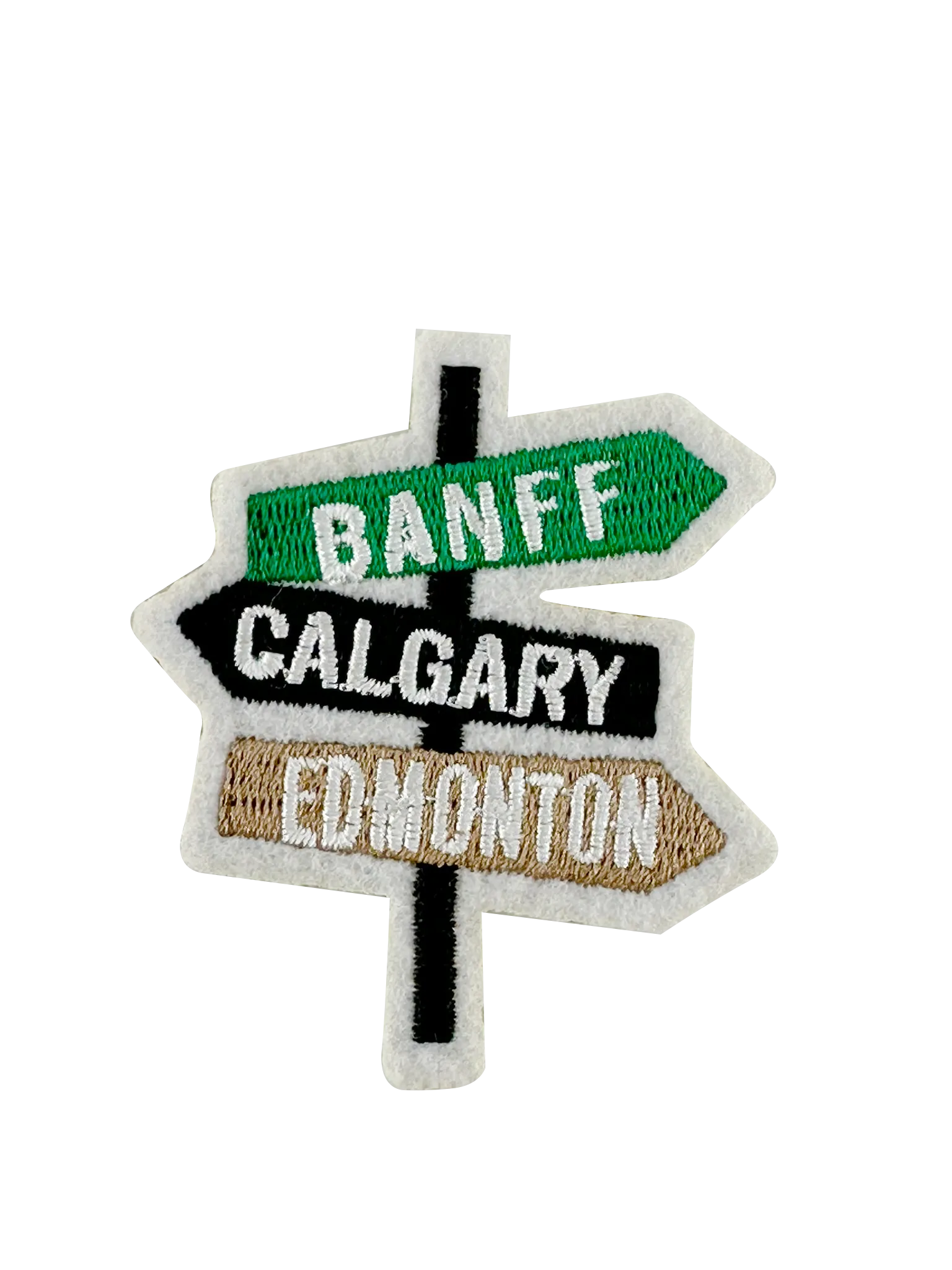 Banff iron-on embroidery patch