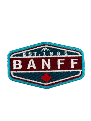 Banff iron-on embroidery patch