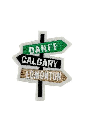Banff iron-on embroidery patch