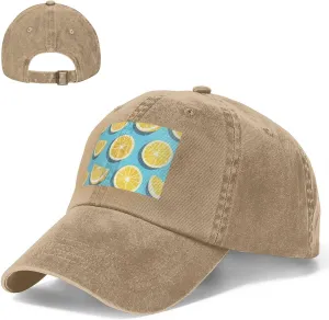 Baseball Cap Golf Dad Hat for Men Women Adjustable Baseball Hat Lemon Wedges Trucker Hat Cowboy Cap