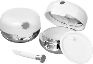 Beaupretty 2Pcs Empty Lips Balm Jars Plastic Lip Mask Holders with Silicone Lip Brush and Mirror Lid Face Cream Containers