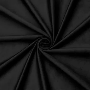 Bella Rosa Plain Velvet 140cm Black Caviar