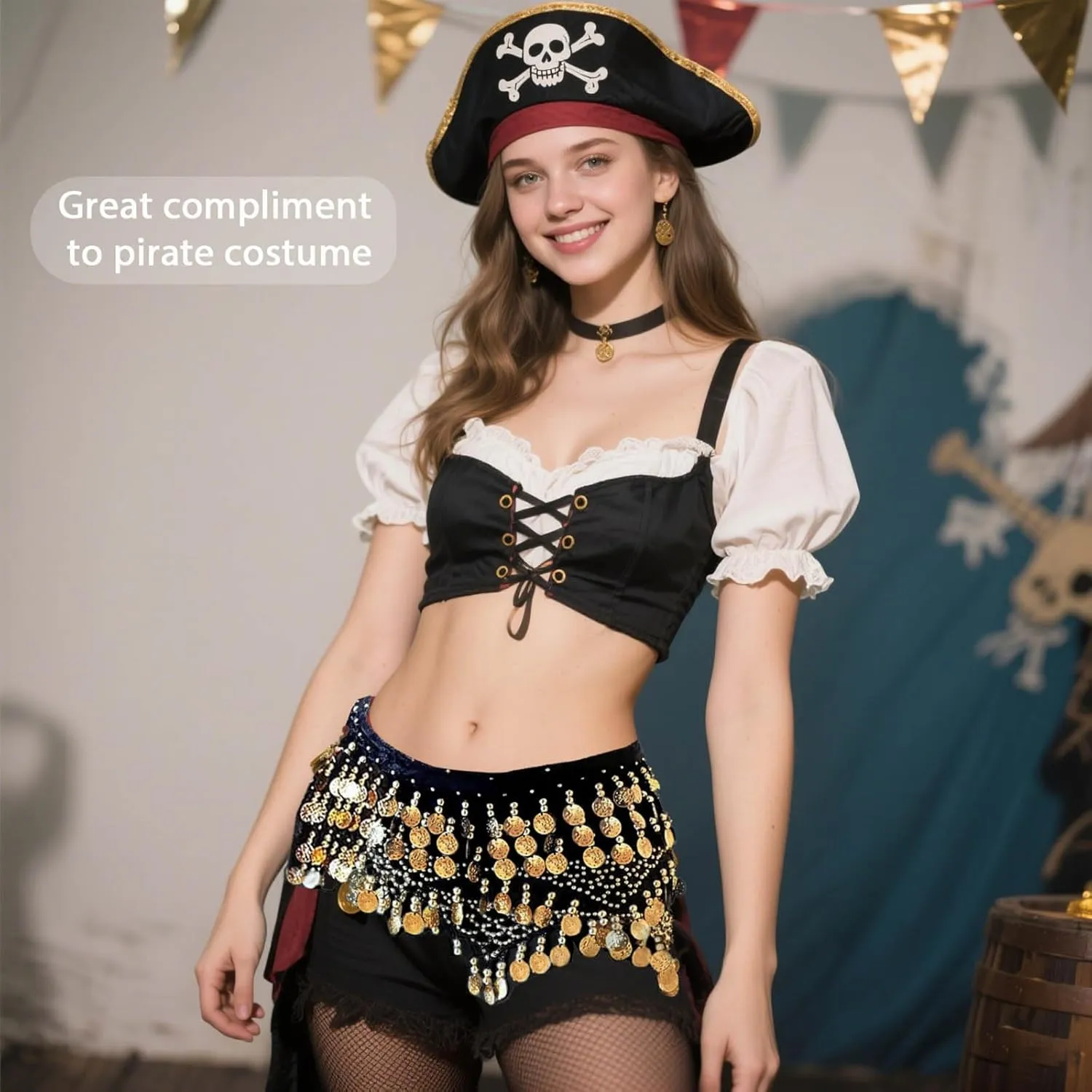 Belly Dance Hip Scarf for Women S/M/L/XL