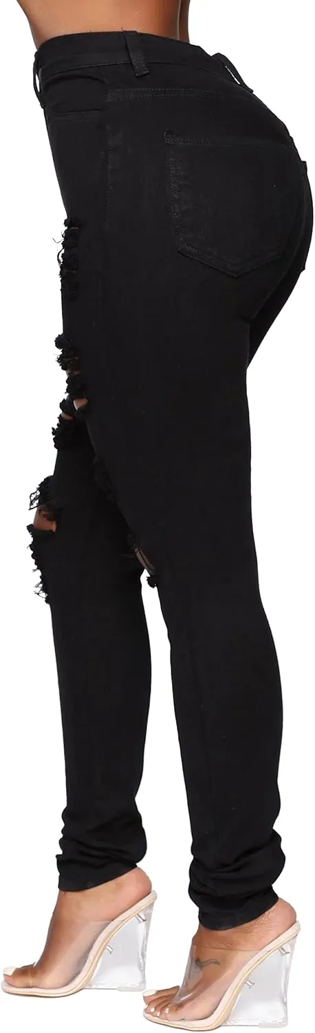 BISUAL Womens High Waisted Butt Lifting Jeans Distressed Stretch Skinny Sexy Colombian Jeans for Women