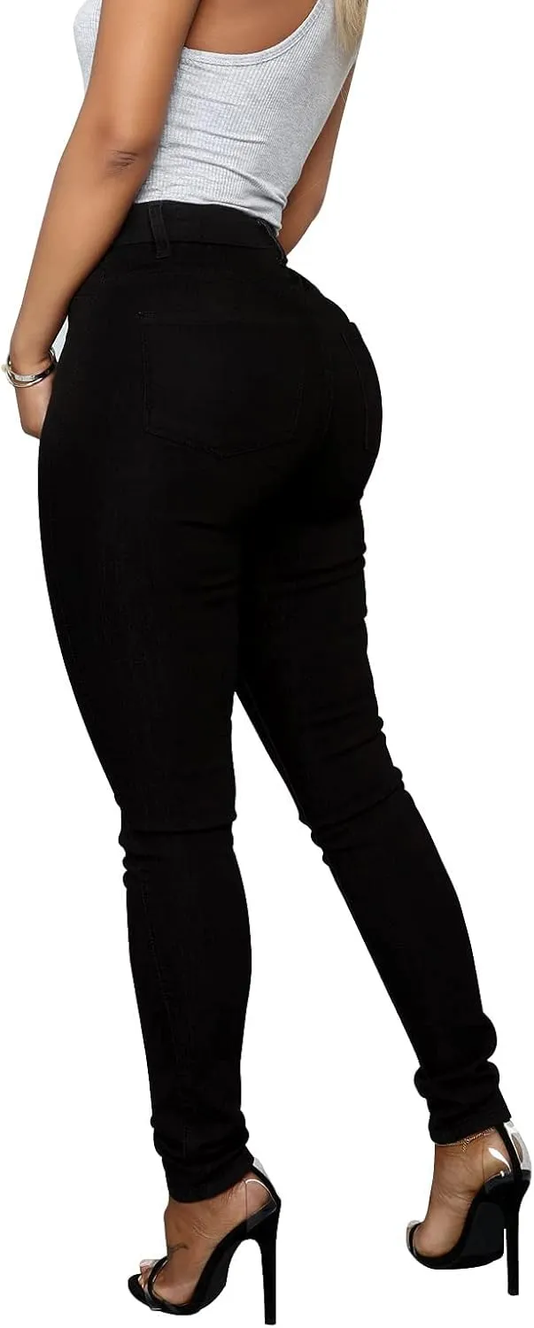 BISUAL Womens High Waisted Butt Lifting Jeans Distressed Stretch Skinny Sexy Colombian Jeans for Women