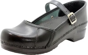 BJORK Swedish Comfort Women's Marcella Mary Jane Leather Clogs