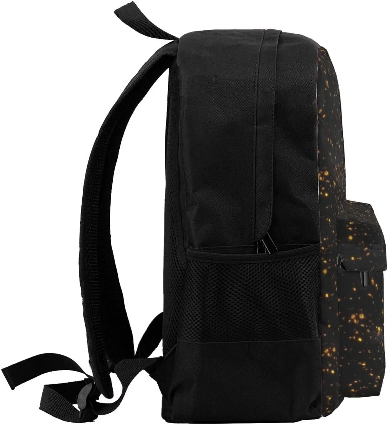 Black And Gold Wallpaper Print Storage Bag, Shoulder Bag, Leisure Bag, Large Capacity Leisure Sports Shoulder Bag
