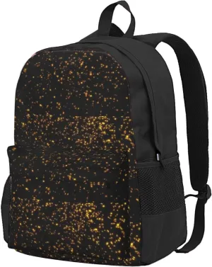 Black And Gold Wallpaper Print Storage Bag, Shoulder Bag, Leisure Bag, Large Capacity Leisure Sports Shoulder Bag