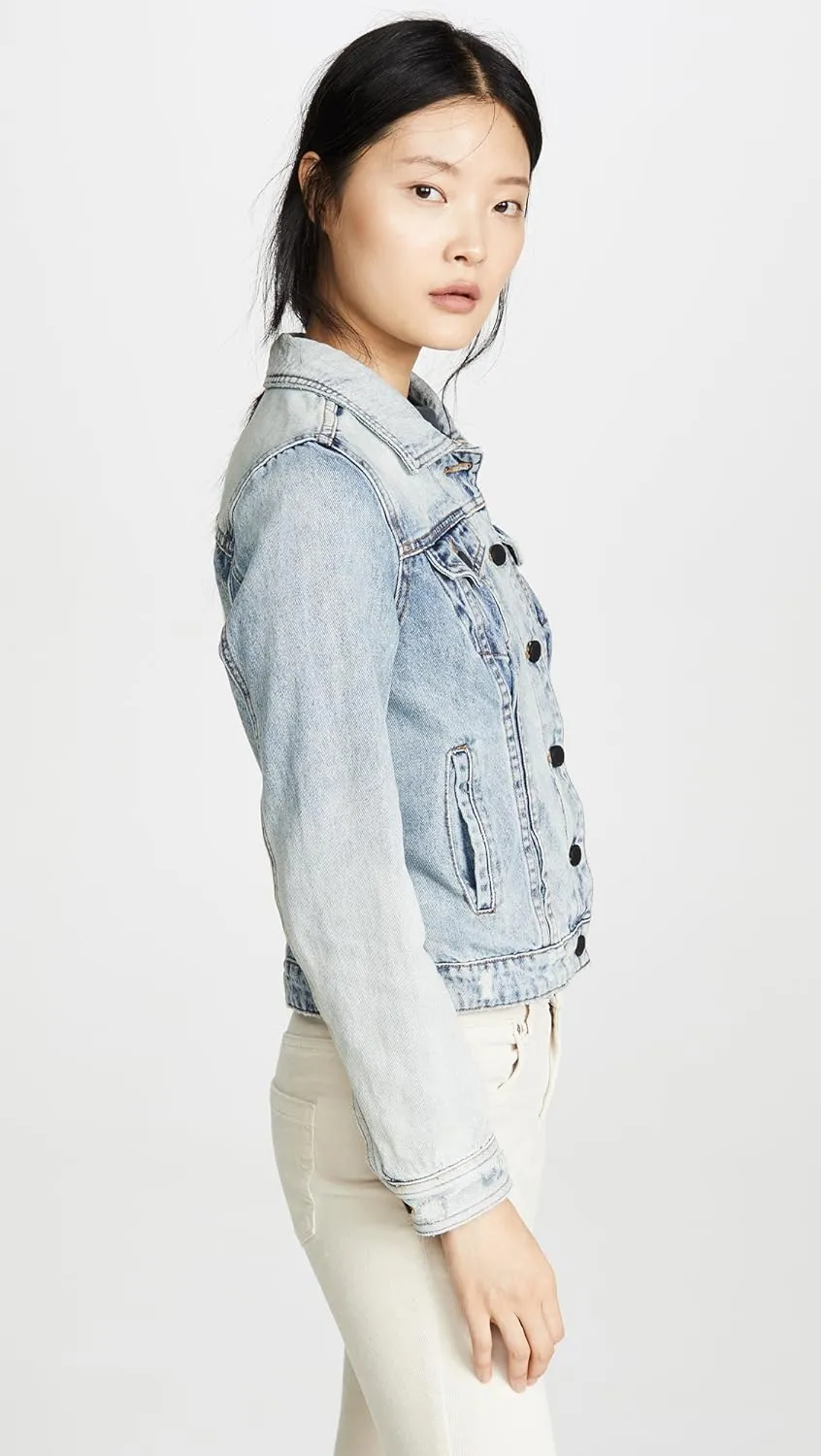 [BLANKNYC] womens Black Hooded Denim Jacket, Comfortable & Stylish Coat