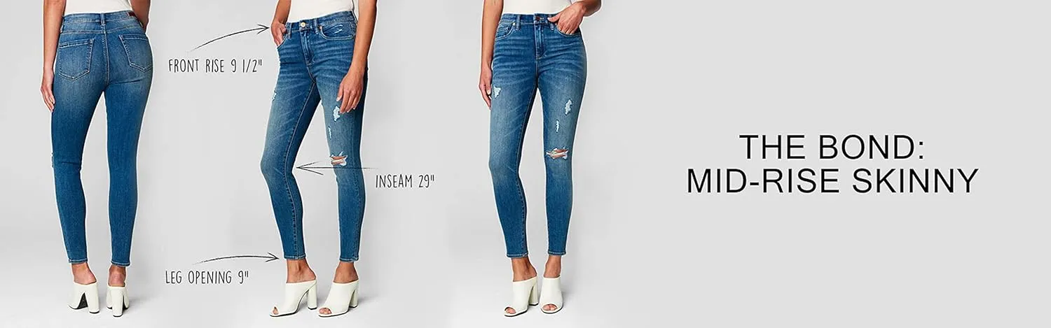 [BLANKNYC] Womens Luxury Clothing Stylish Mid-Rise Skinny Jeans, Fashionable Denim, Comfortable & Stylish Pants, The Bond