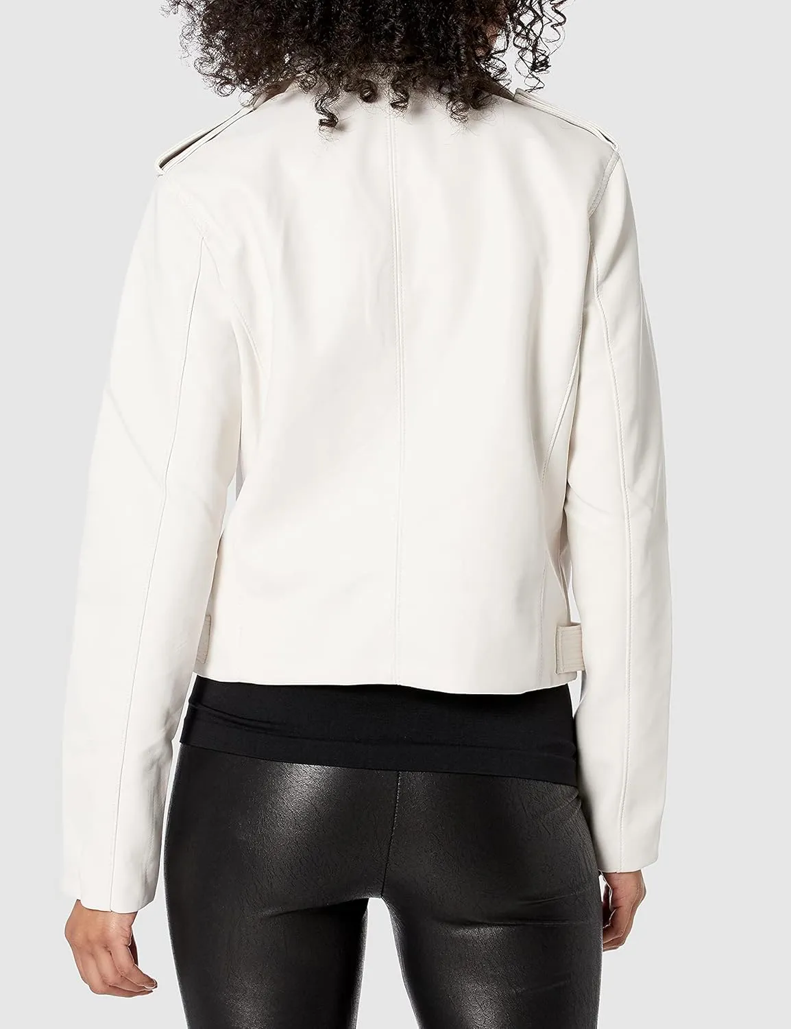 [BLANKNYC] womens Luxury Clothing Vegan Leather Moto Jacket, Comfortable & Casual Coat