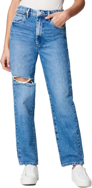 [BLANKNYC] Womens Relaxed High Rise Straight Leg Rip Loose Fit Jeans, Comfortable Pants & Designer ClothingJeans