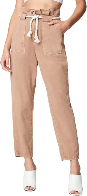 [BLANKNYC] Womens Straight Leg Paperleg Pant with Rope Belt, Comfortable Pants & Designer ClothingCasual Pants
