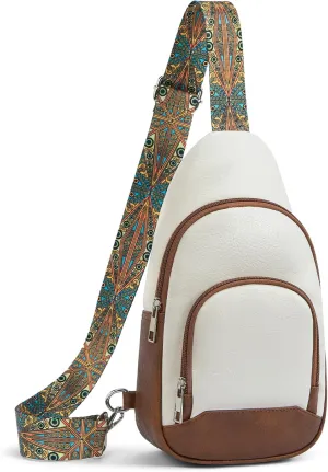 BOSTANTEN Small Sling Bag for Women Leather Crossbody Bags Fanny Pack Chest Bag for Travel