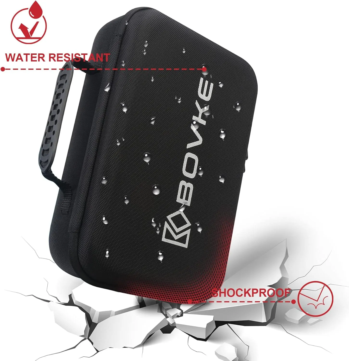 BOVKE Electronic Organizer Travel Cable Organizer Bag Electronic Accessories Case Portable Tech Organizer for Tablet Apple iPad 11in, Hard Drives, Cables, Chargers, iPhone, Power Bank, Black