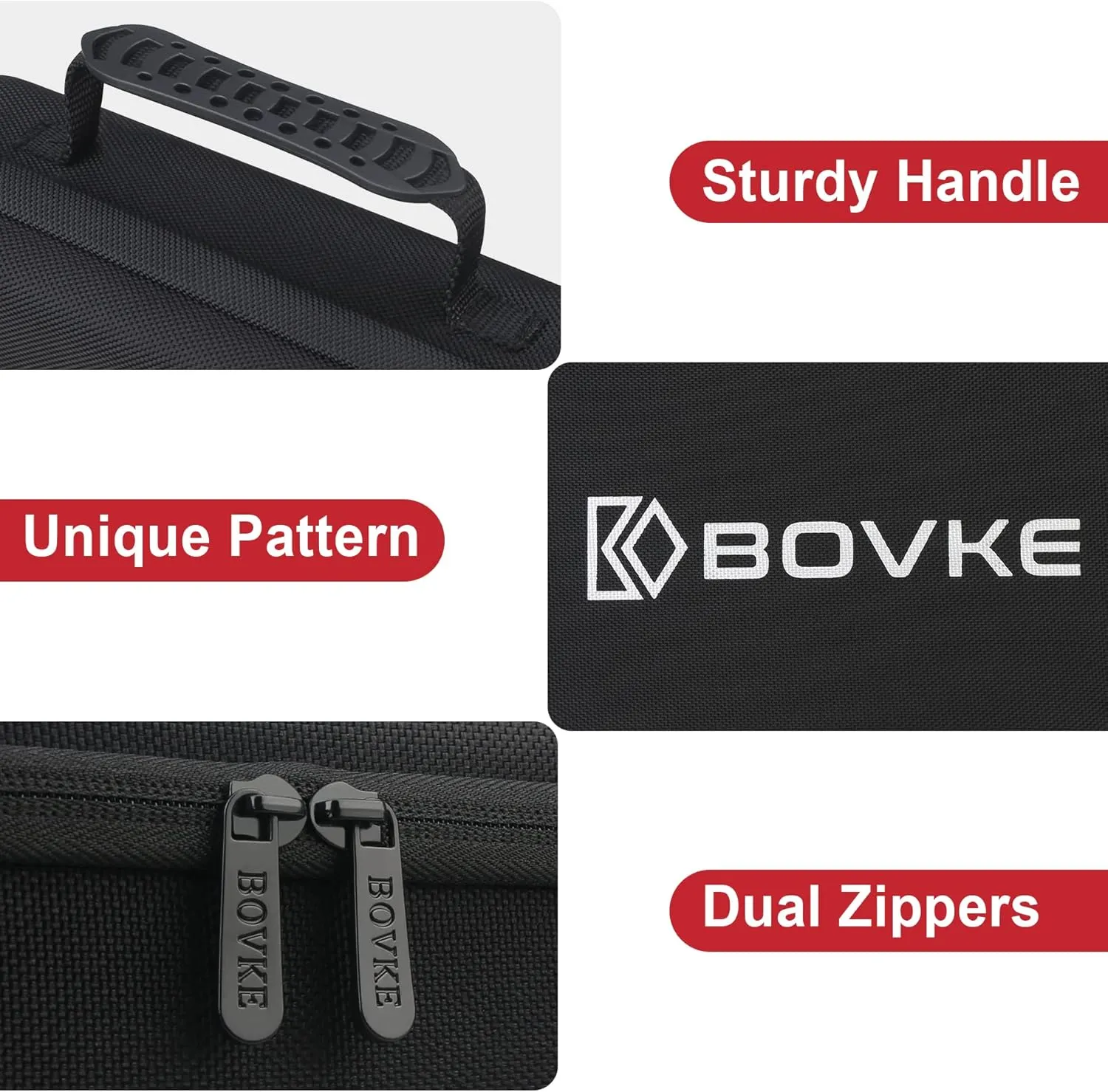 BOVKE Electronic Organizer Travel Cable Organizer Bag Electronic Accessories Case Portable Tech Organizer for Tablet Apple iPad 11in, Hard Drives, Cables, Chargers, iPhone, Power Bank, Black